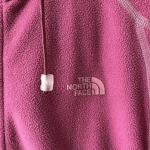 Women's THE NORTH FACE TKA MICRO 1/2 Zip Hoodie Pullover Fleece Size Large pink - Picture 6 of 12